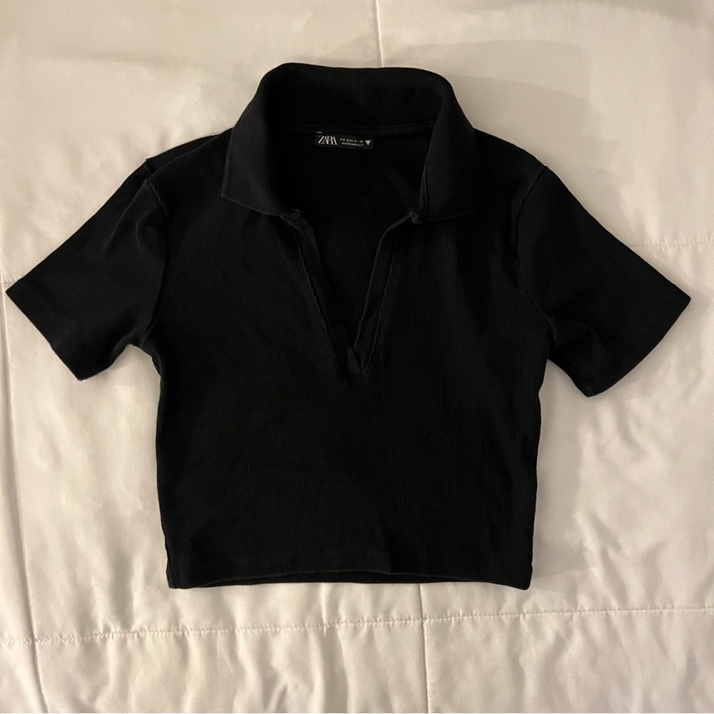 Zara Black Crop Top